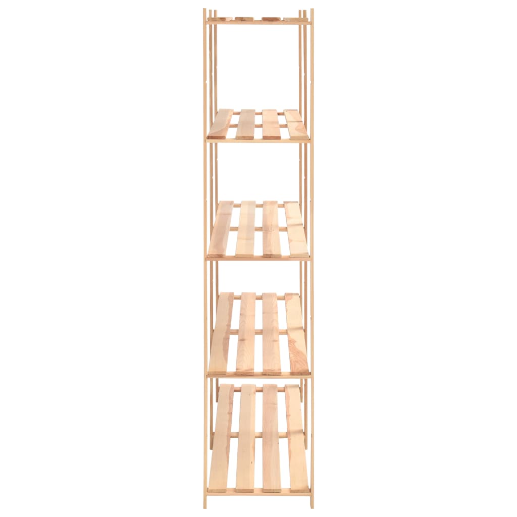 5-Tier Storage Racks 2 pcs 170x38x170 cm Solid Pinewood 500 kg