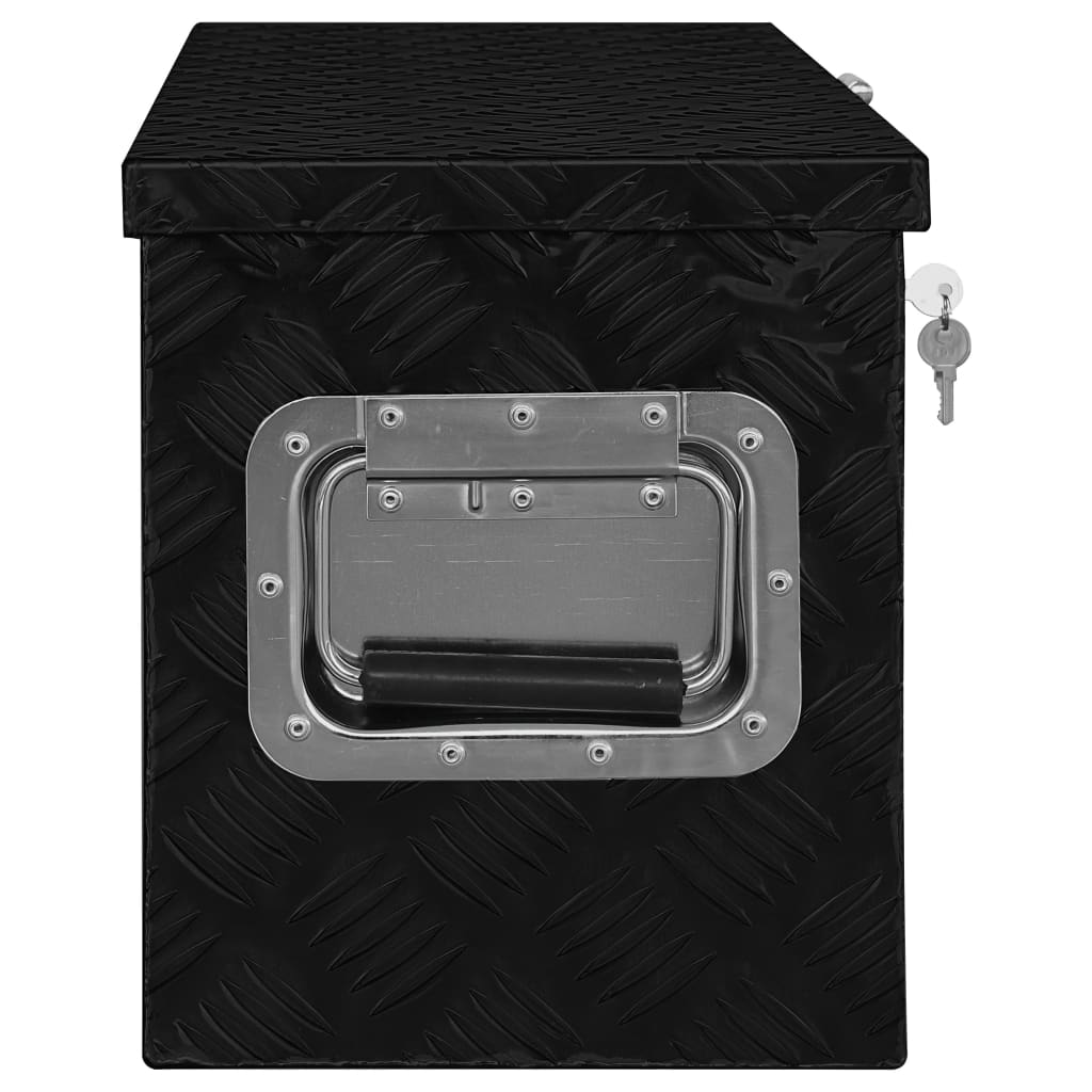 Aluminium Box 80x30x35 cm Black