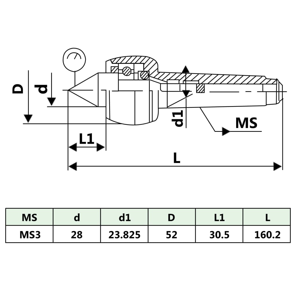 Revolving Live Center MT3