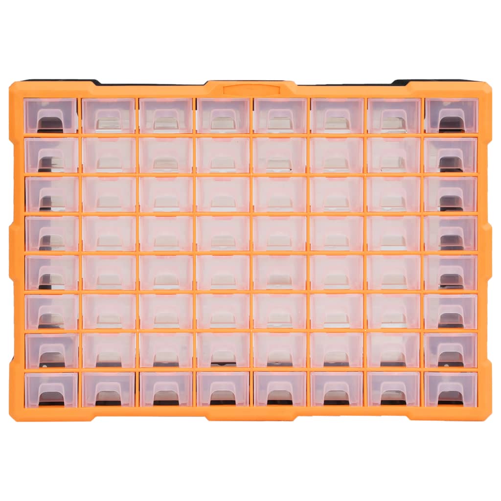 Multi-drawer Organiser with 64 Drawers 52x16x37.5 cm