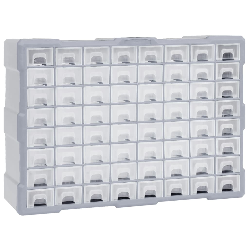 Multi-drawer Organiser with 64 Drawers 52x16x37.5 cm