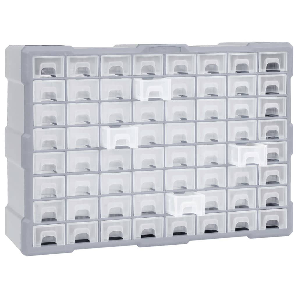 Multi-drawer Organiser with 64 Drawers 52x16x37.5 cm