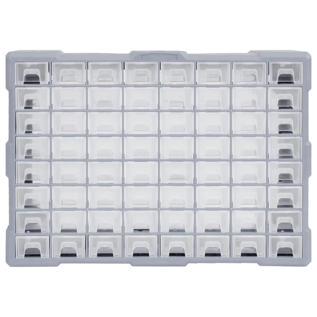 Multi-drawer Organiser with 64 Drawers 52x16x37.5 cm