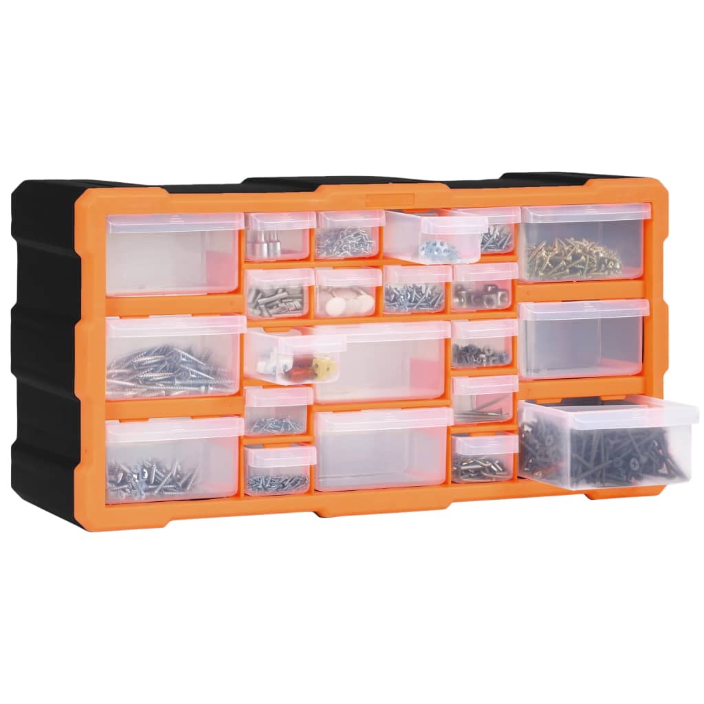 Multi-drawer Organiser with 22 Drawers 49x16x25.5 cm