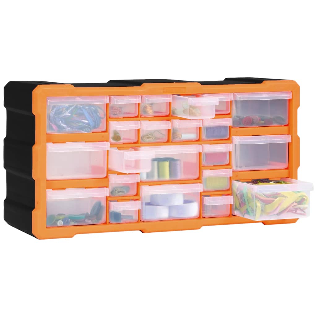 Multi-drawer Organiser with 22 Drawers 49x16x25.5 cm