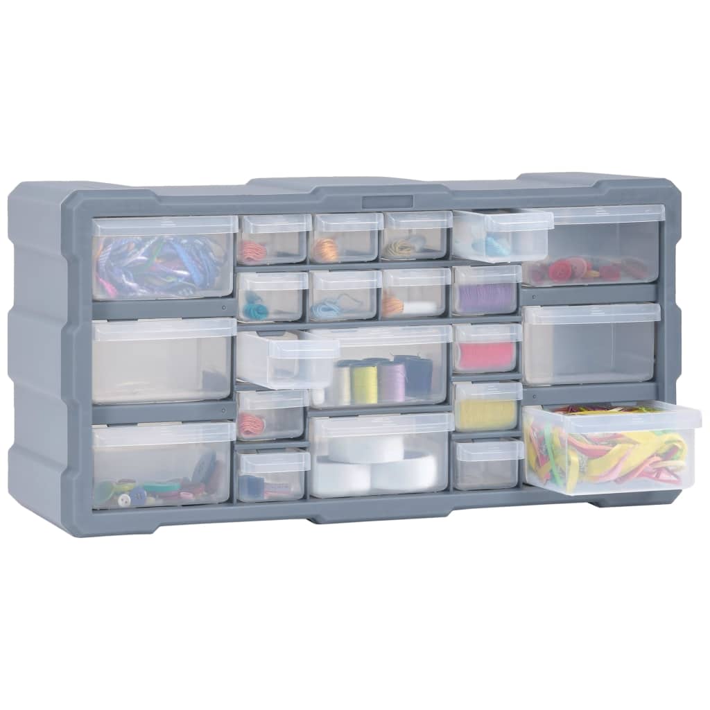 Multi-drawer Organiser with 22 Drawers 49x16x25.5 cm