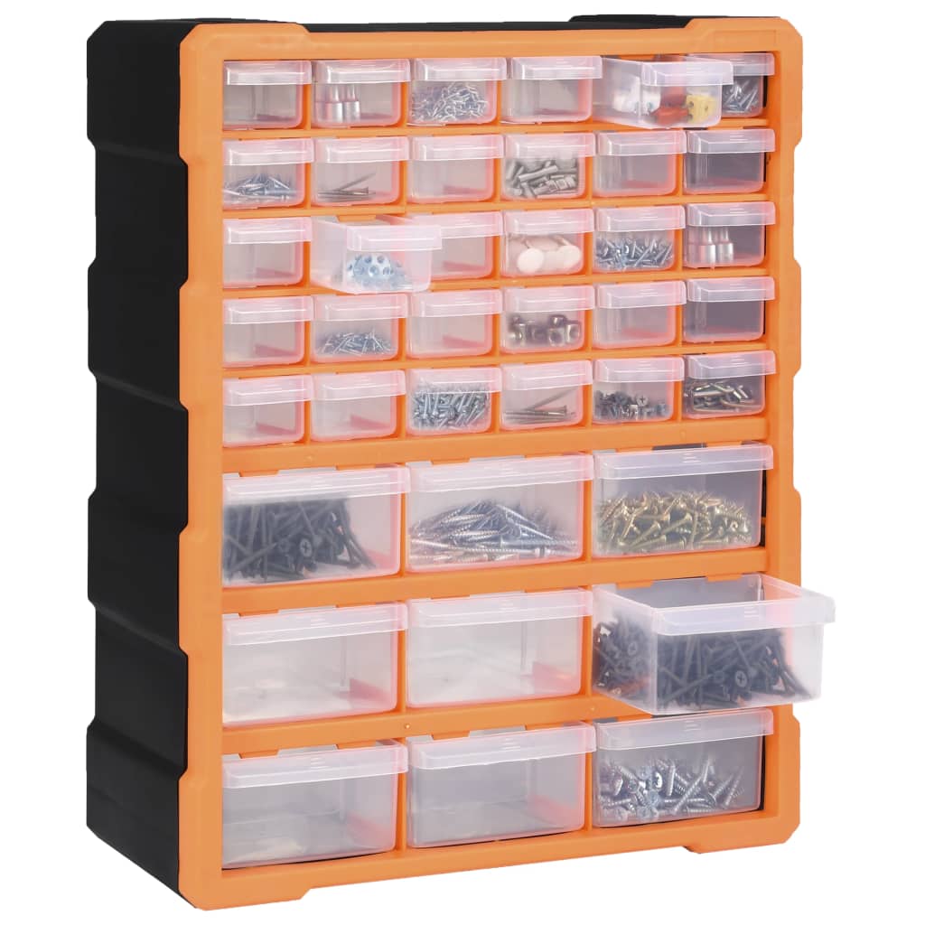 Multi-drawer Organiser with 39 Drawers 38x16x47 cm