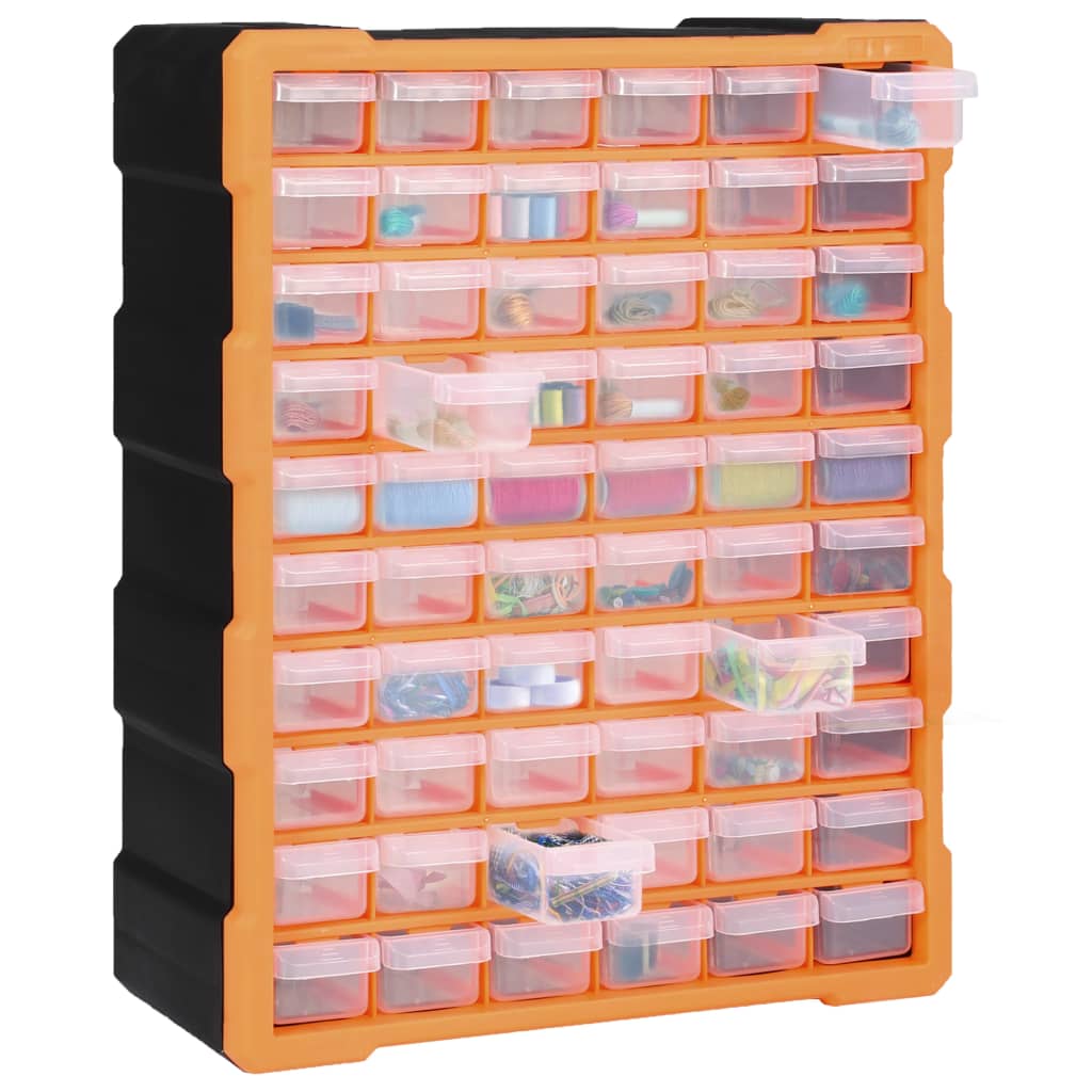 Multi-drawer Organiser with 60 Drawers 38x16x47.5 cm