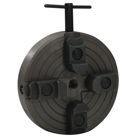 4 Jaw Wood Chuck with M18 Connection Steel Black 150x63 mm