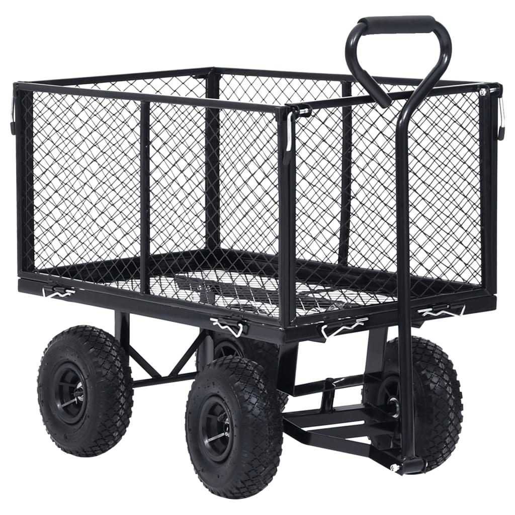 Garden Hand Trolley Black 350 kg