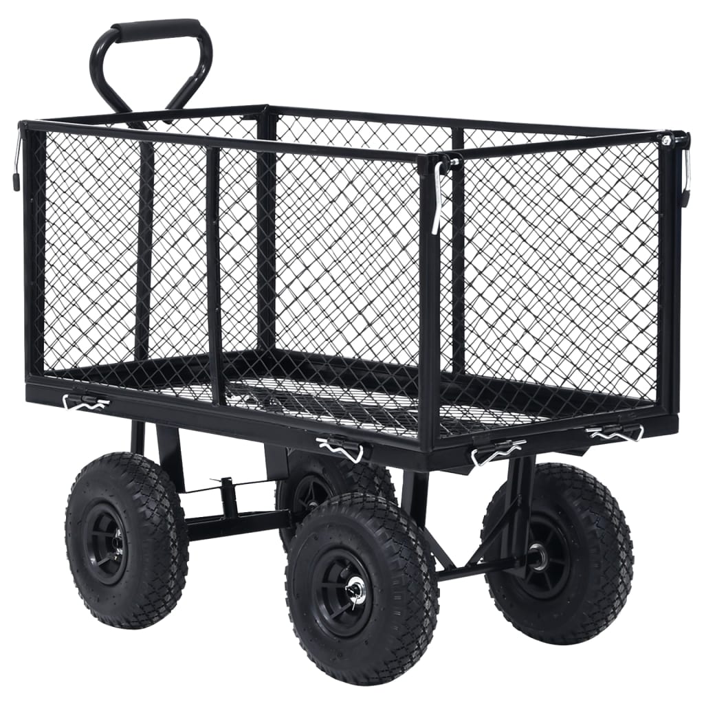 Garden Hand Trolley Black 350 kg