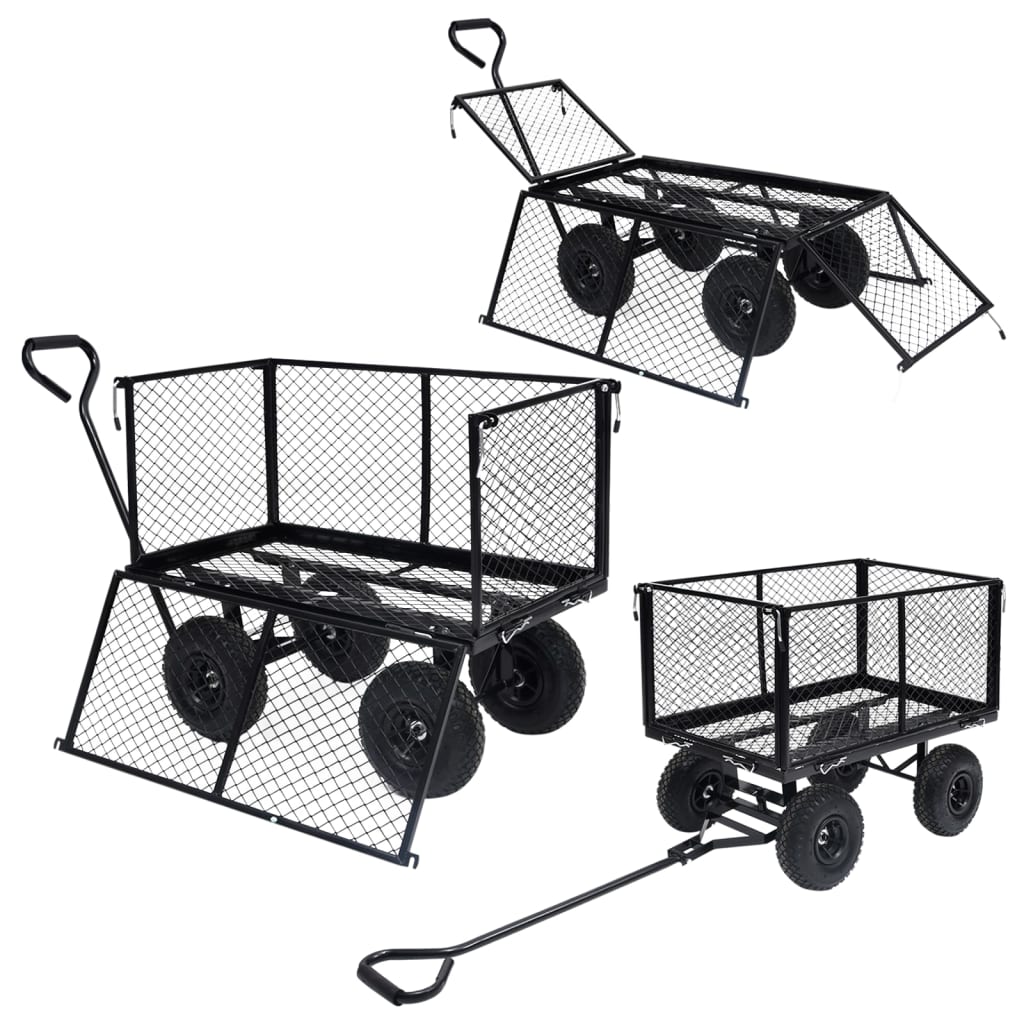 Garden Hand Trolley Black 350 kg