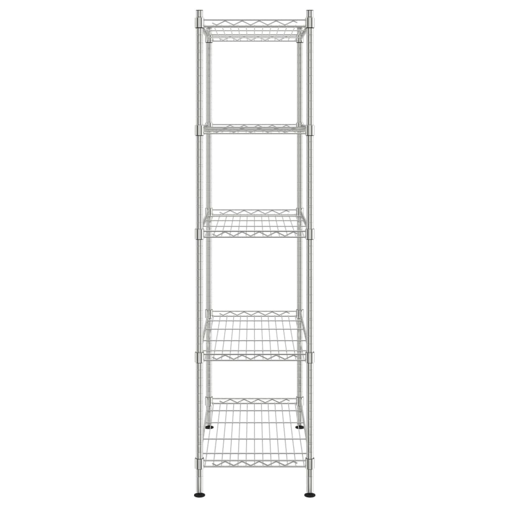 5-Tier Storage Shelf 90x35x180 cm Chrome 250 kg