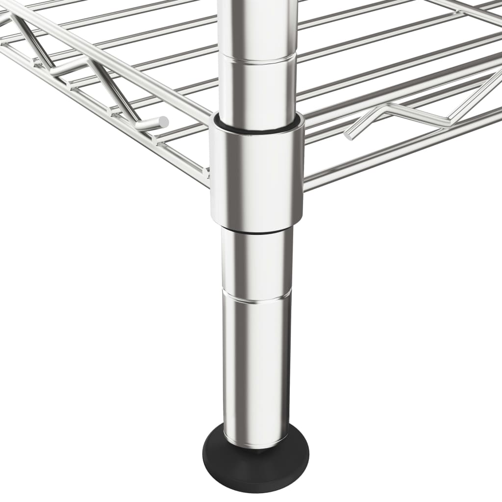 5-Tier Storage Shelf 90x35x180 cm Chrome 250 kg