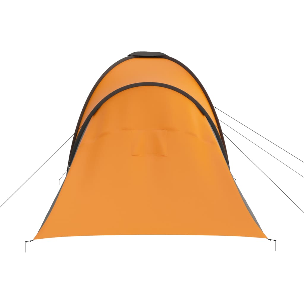 Camping Tent 6 Persons Grey and Orange