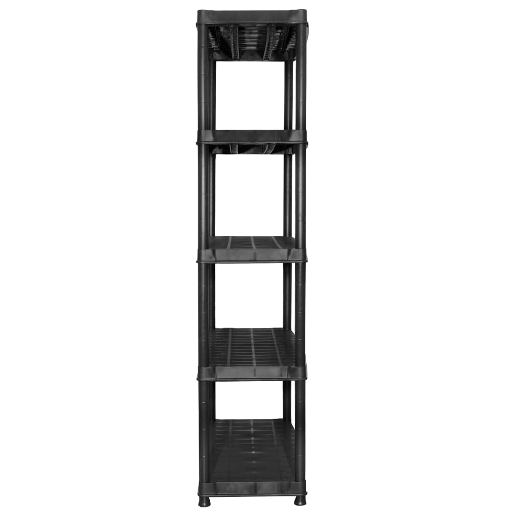 Storage Shelf 5-Tier Black 183x45.7x185 cm Plastic