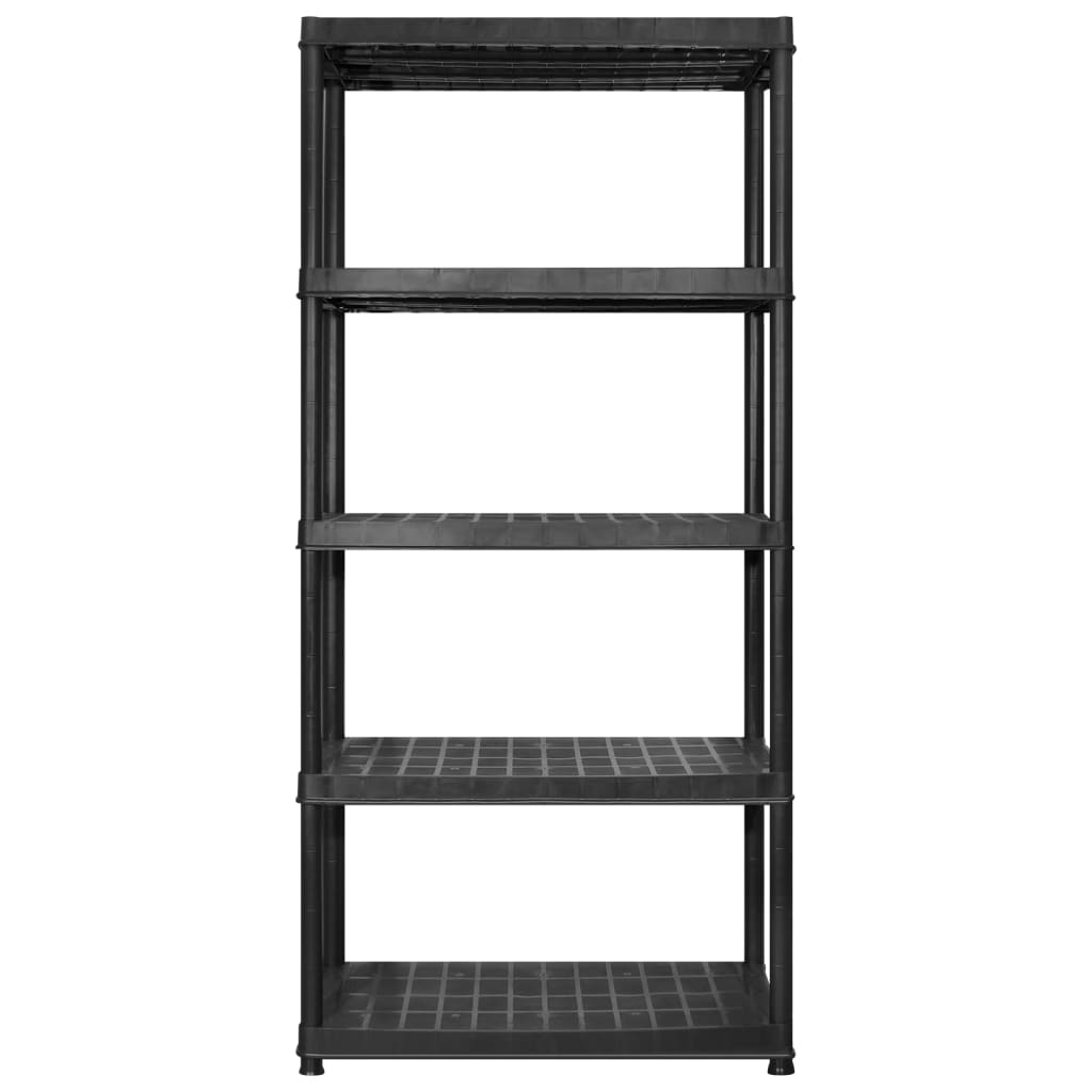 Storage Shelf 5-Tier Black 274.5x45.7x185 cm Plastic