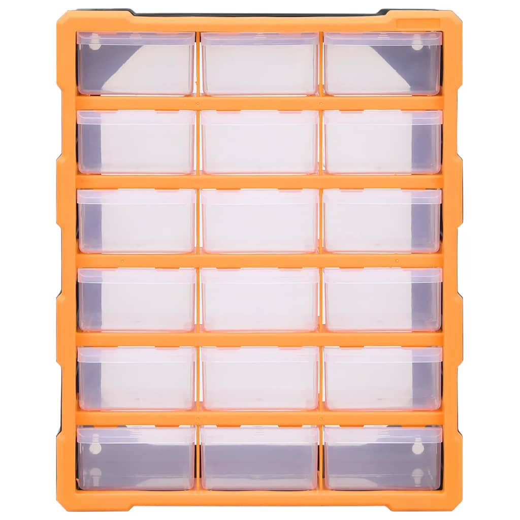 Multi-drawer Organiser with 18 Middle Drawers 38x16x47 cm