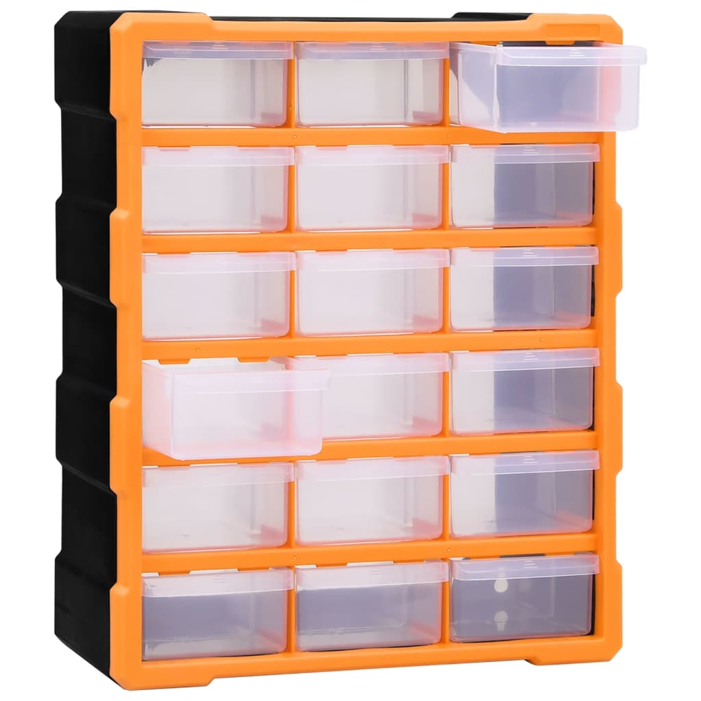 Multi-drawer Organiser with 18 Middle Drawers 38x16x47 cm