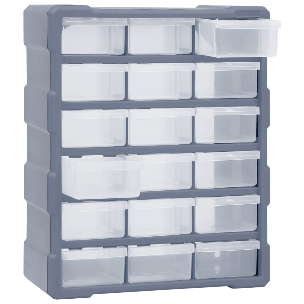 Multi-drawer Organiser with 18 Middle Drawers 38x16x47 cm