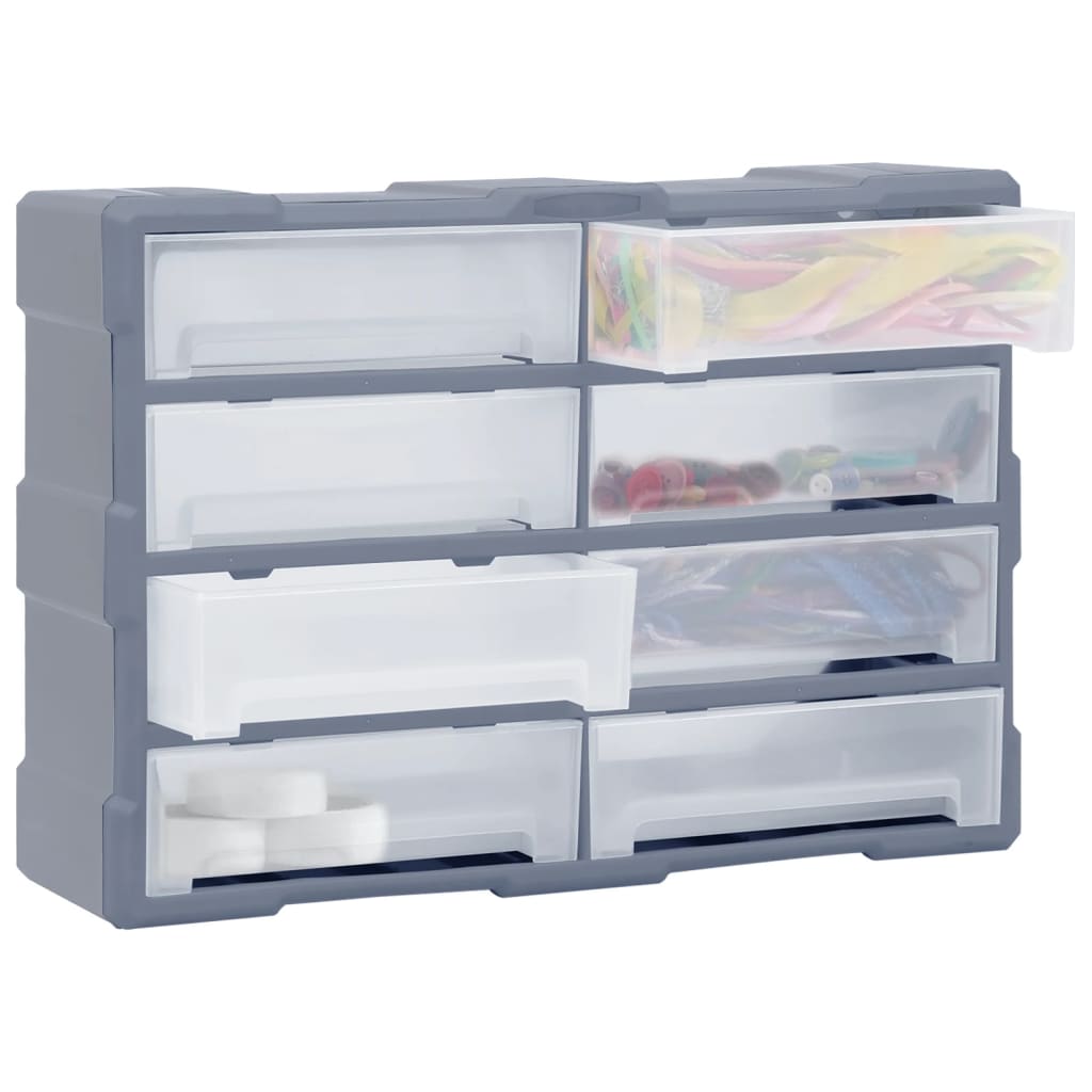 Multi-drawer Organiser with 8 Big Drawers 52x16x37 cm