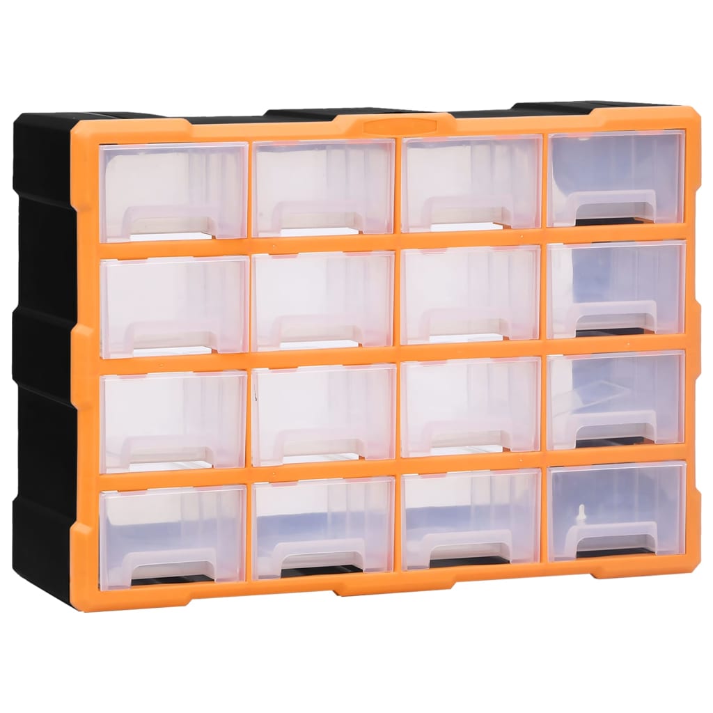 Multi-drawer Organiser with 16 Middle Drawers 52x16x37 cm