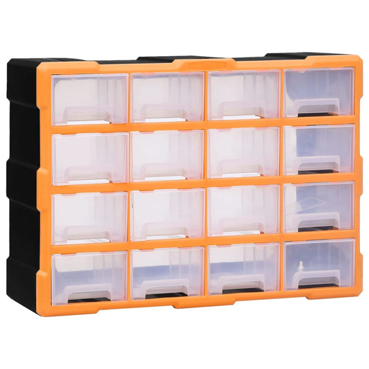 Multi-drawer Organiser with 16 Middle Drawers 52x16x37 cm