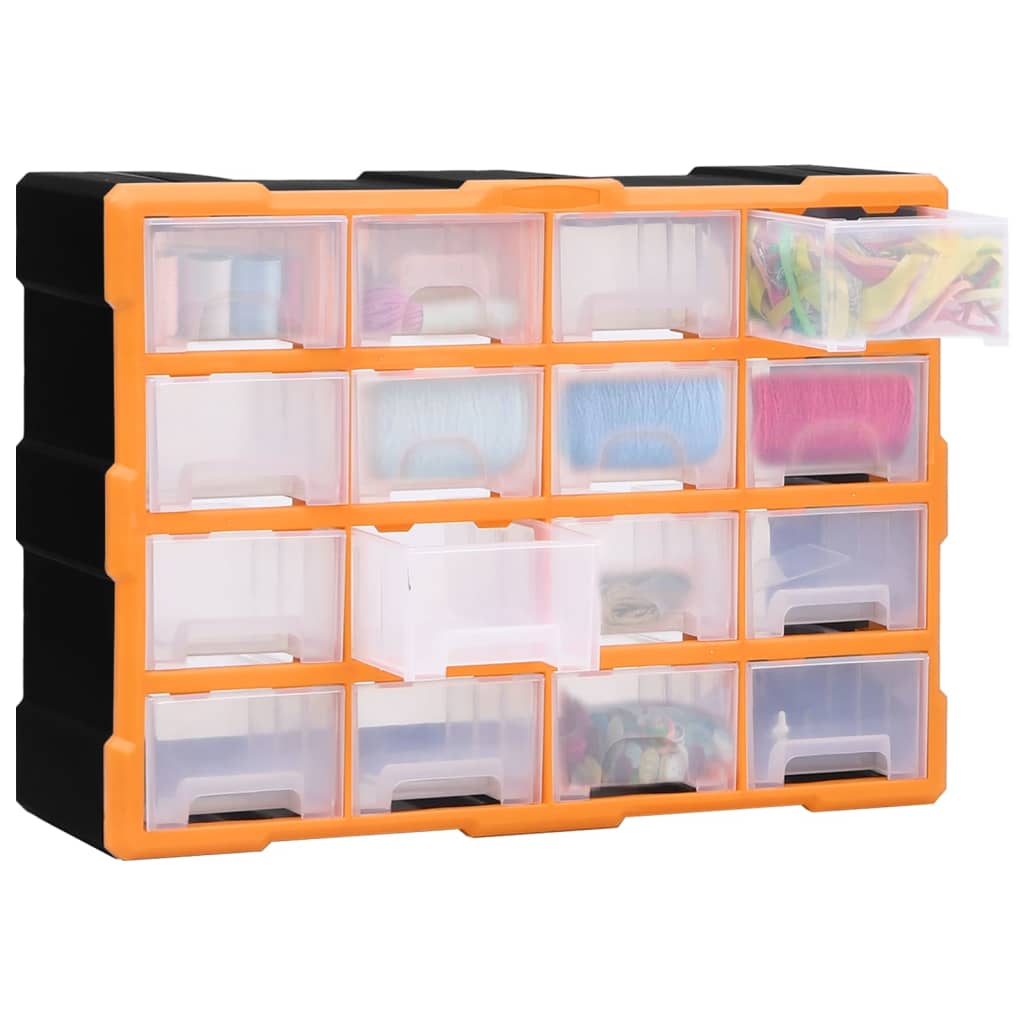 Multi-drawer Organiser with 16 Middle Drawers 52x16x37 cm