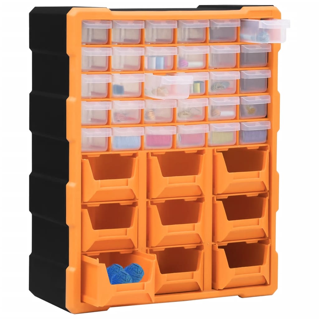 Multi-drawer Organiser with 39 Drawers 38x16x47 cm