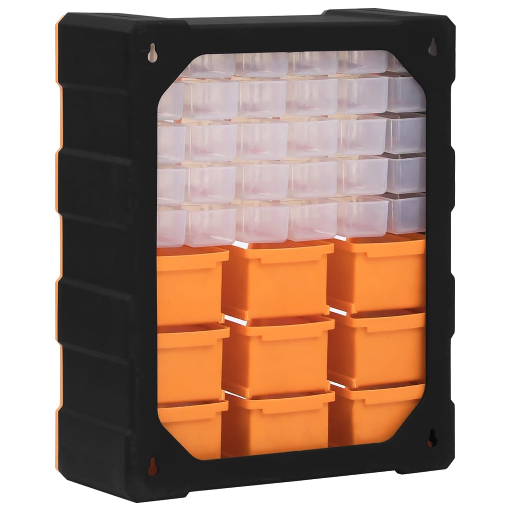 Multi-drawer Organiser with 39 Drawers 38x16x47 cm