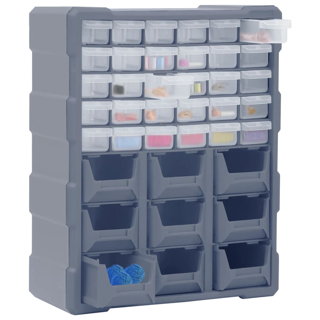 Multi-drawer Organiser with 39 Drawers 38x16x47 cm