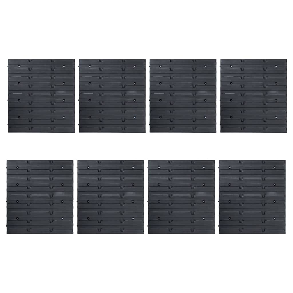 128 Piece Storage Bin Kit with Wall Panels Blue and Black