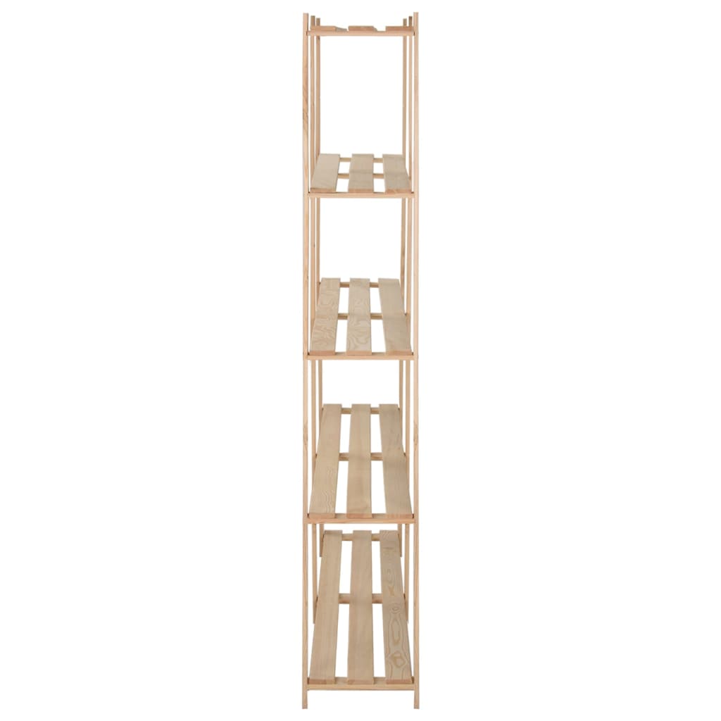 5-Tier Storage Rack 170x28.5x170 cm Solid Pinewood