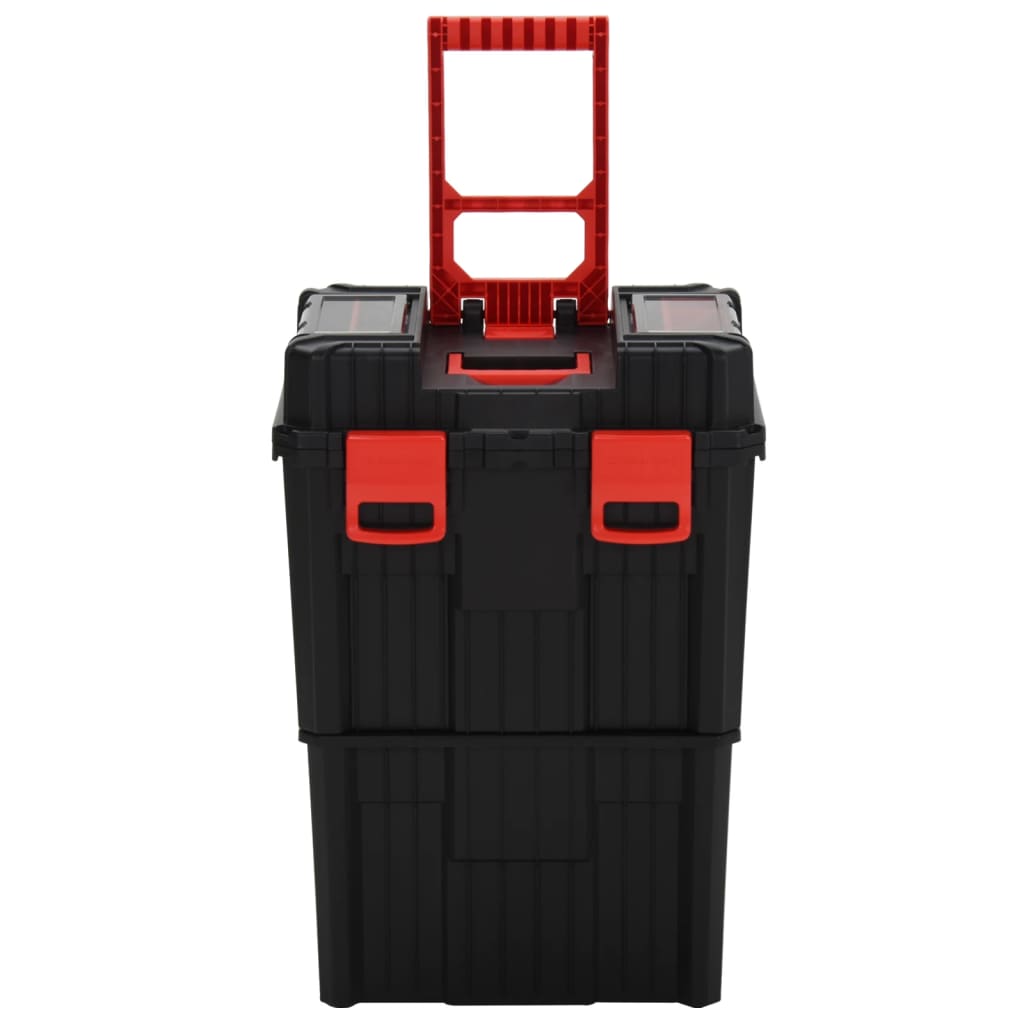 Toolbox Trolley Black and Red Polypropylene