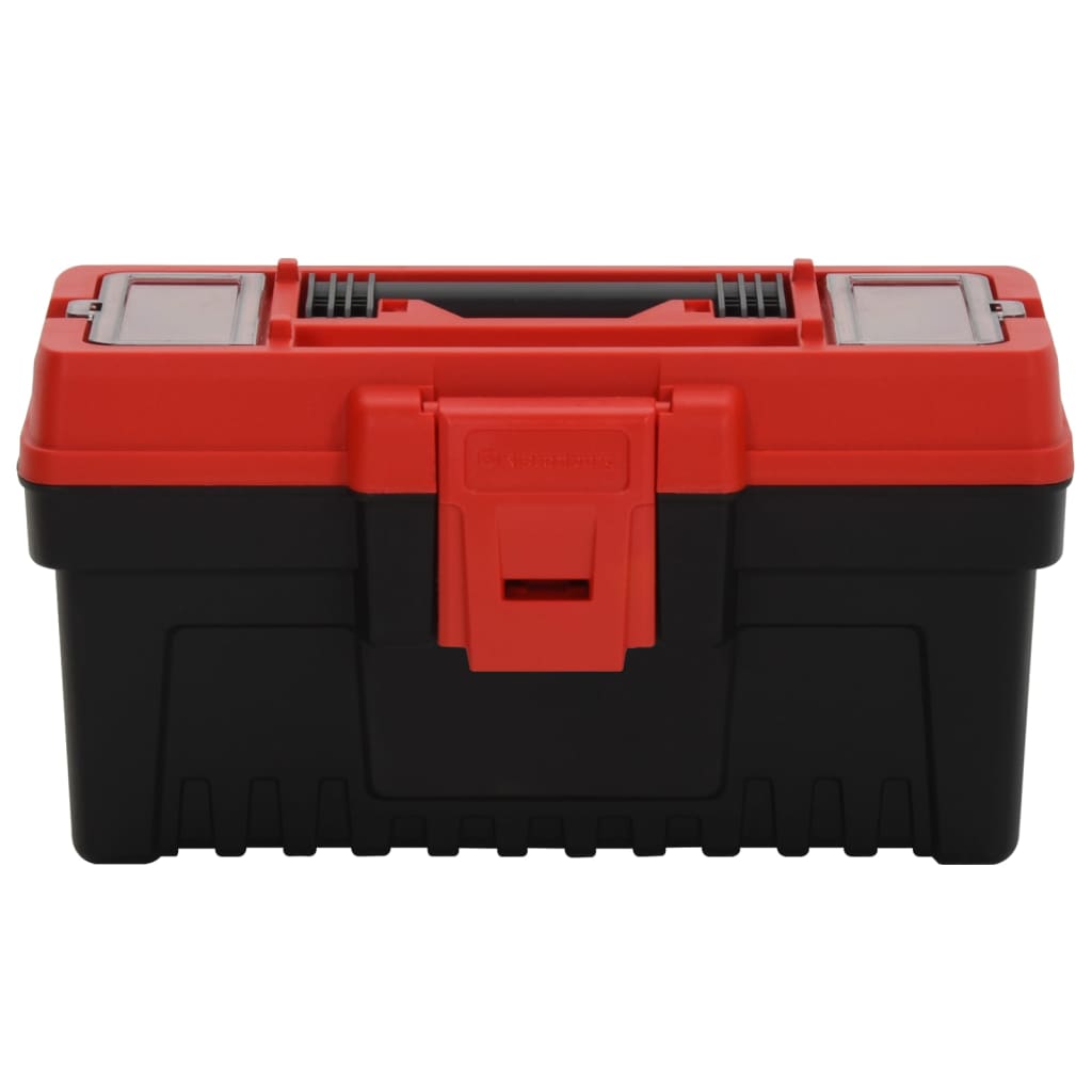 2 Piece Tool Box Set Black and Red Polypropylene