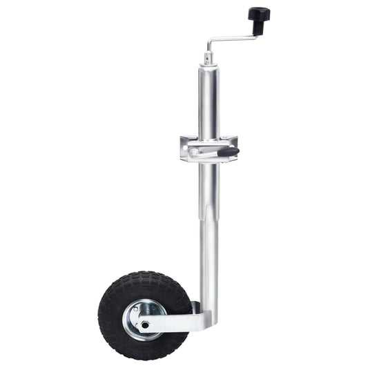 Jockey Wheel for Trailer with Split Clamp 48 mm Galvanised Steel