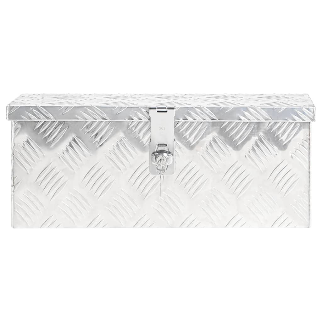 Storage Box Silver 50x15x20.5 Aluminium