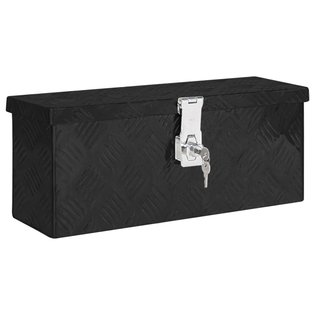 Storage Box Black 50x15x20.5 Aluminium