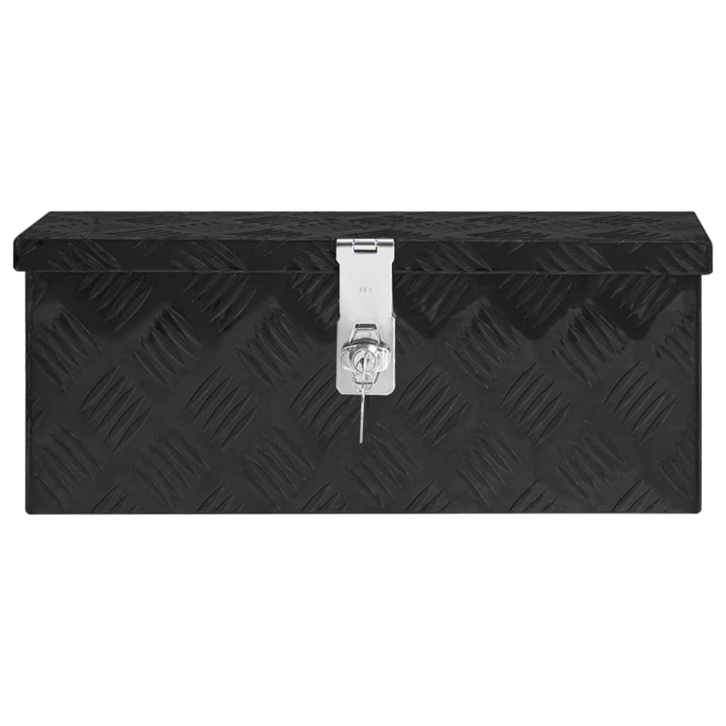 Storage Box Black 50x15x20.5 Aluminium