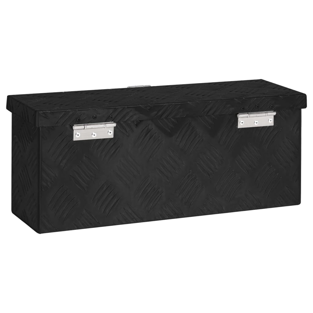 Storage Box Black 50x15x20.5 Aluminium