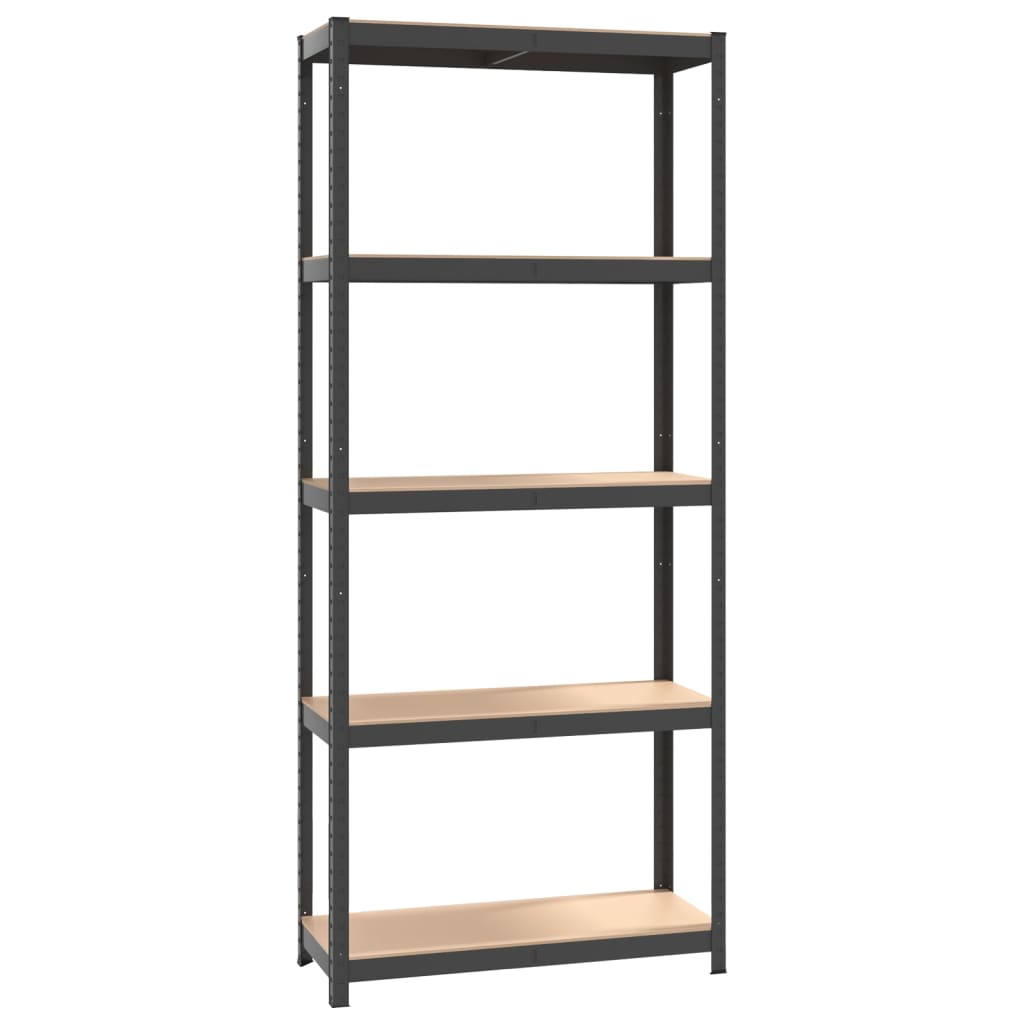 5-Layer Storage Shelf Anthracite Steel&Engineered Wood