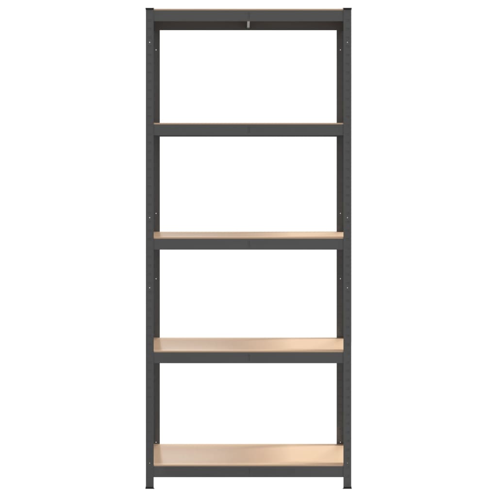 5-Layer Storage Shelf Anthracite Steel&Engineered Wood