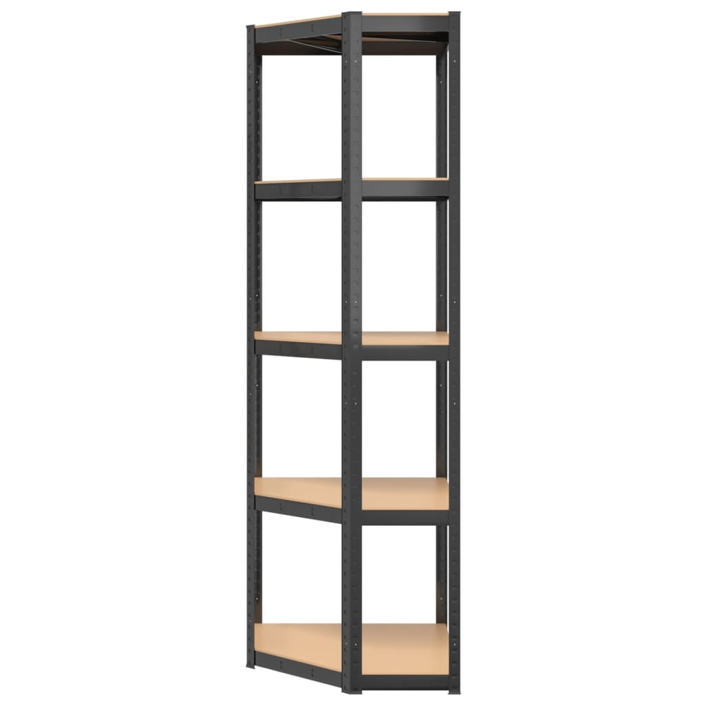 5-Layer Corner Shelf Anthracite Steel&Engineered Wood