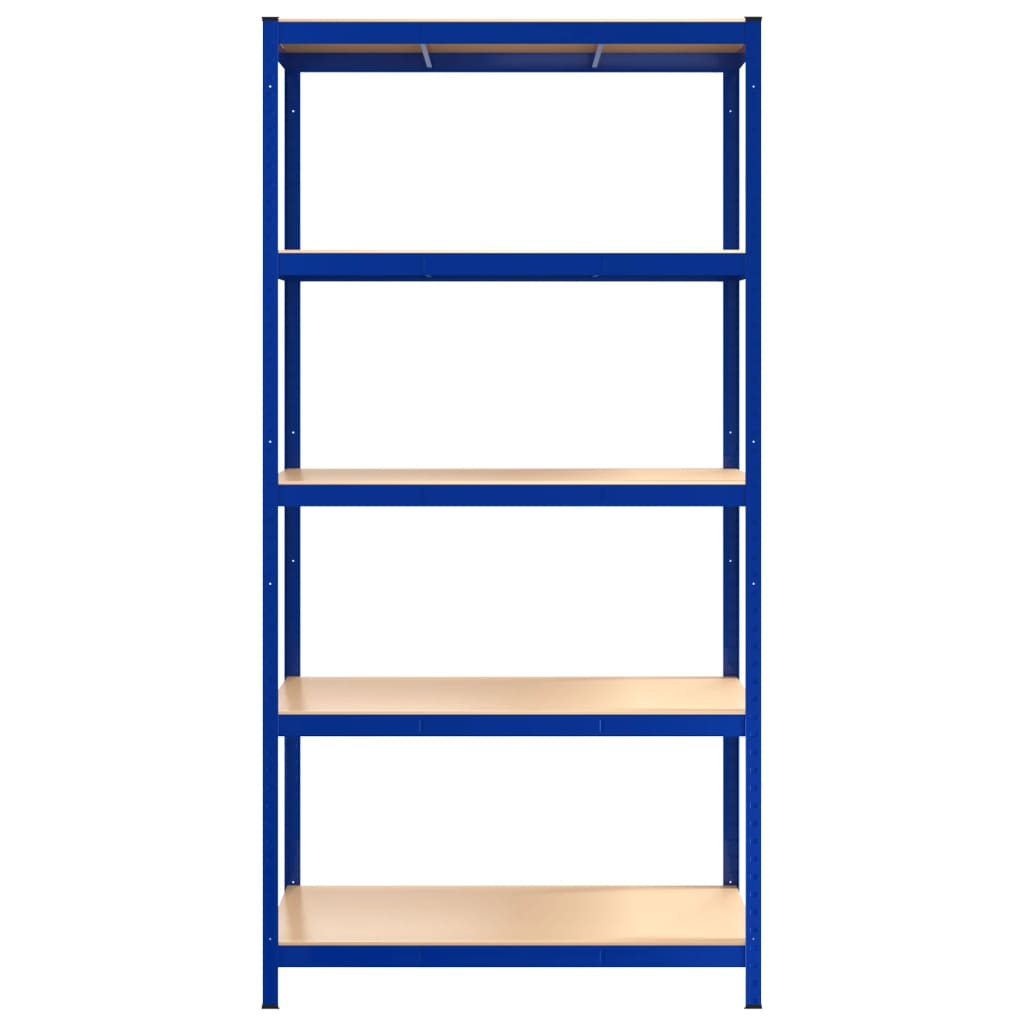 5-Layer Storage Shelf Blue Steel&Engineered Wood