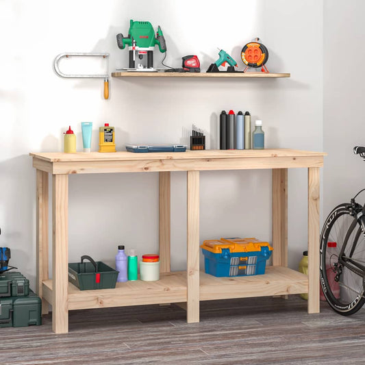 Work Bench 140x50x80 cm Solid Wood Pine