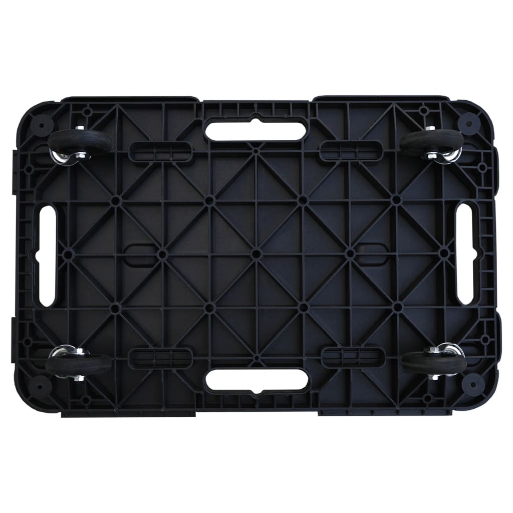 Transport Trolleys 2 pcs Black 58x38x12 cm Polypropylene