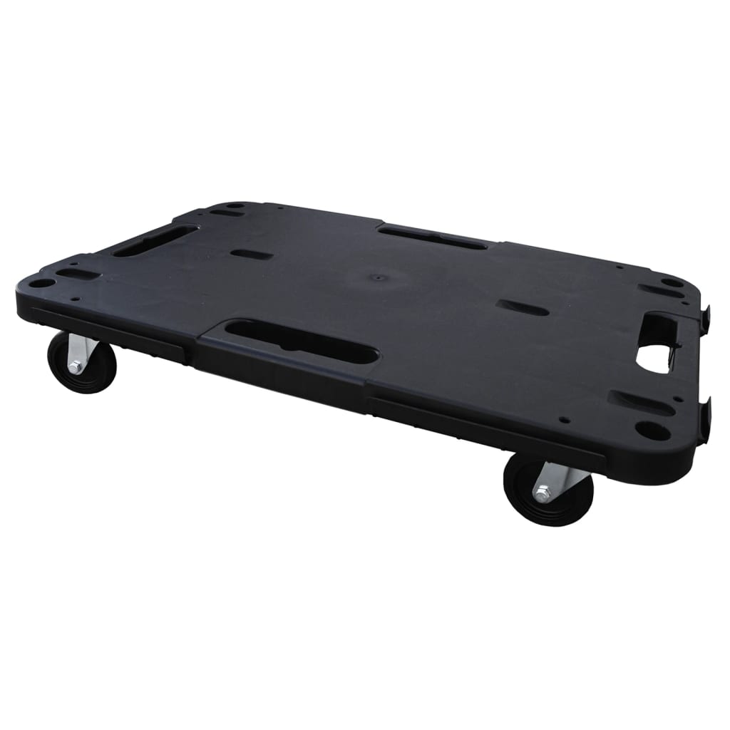 Transport Trolleys 3 pcs Black 58x38x12 cm Polypropylene