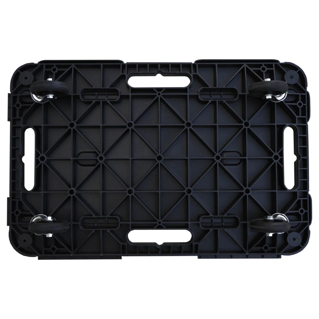 Transport Trolleys 3 pcs Black 58x38x12 cm Polypropylene