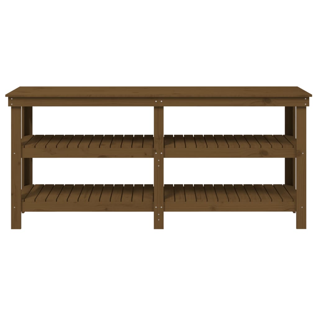 Work Bench Honey Brown 181x50x80 cm Solid Wood Pine