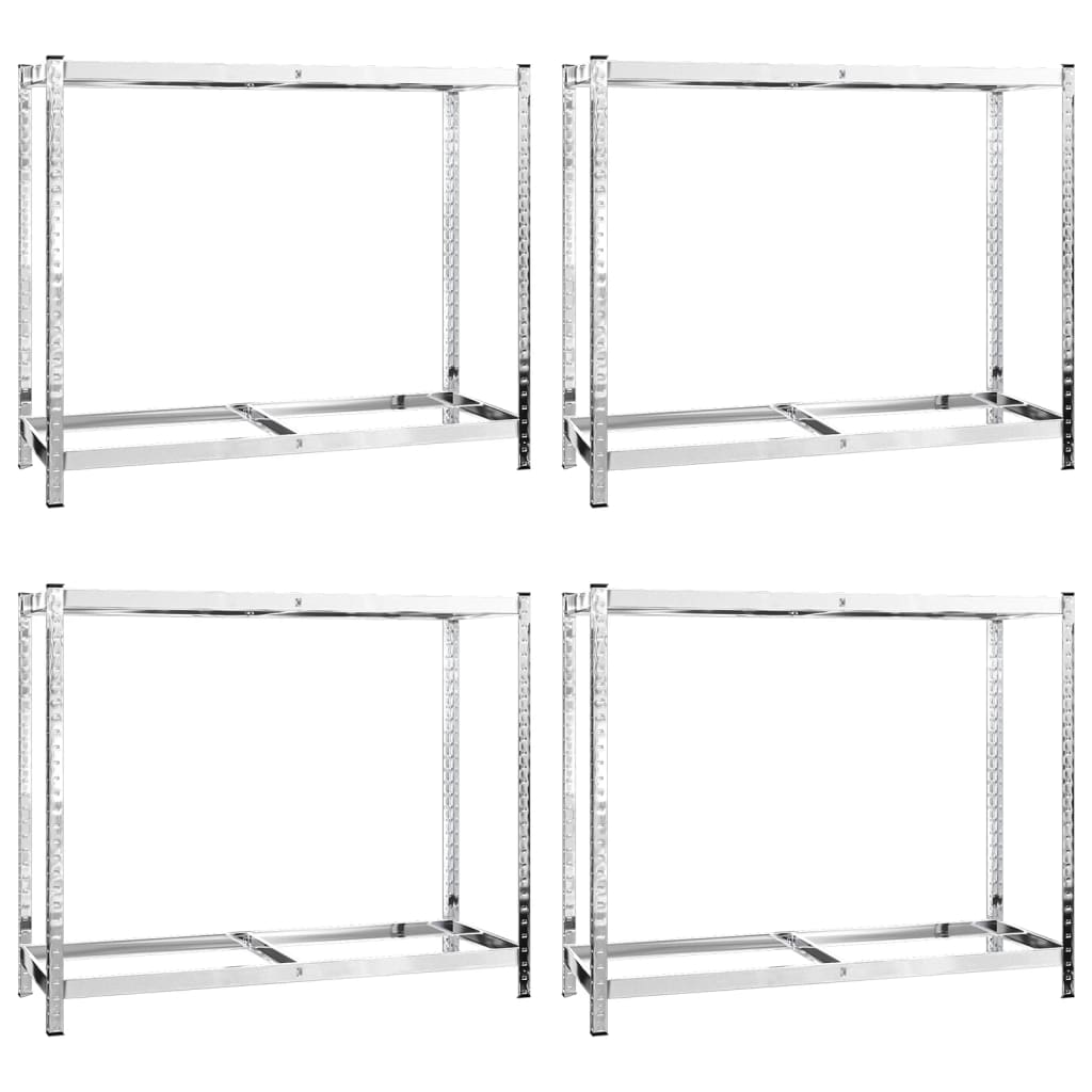 2-Layer Tire Rack 4 pcs Silver 110x40x110 cm Steel